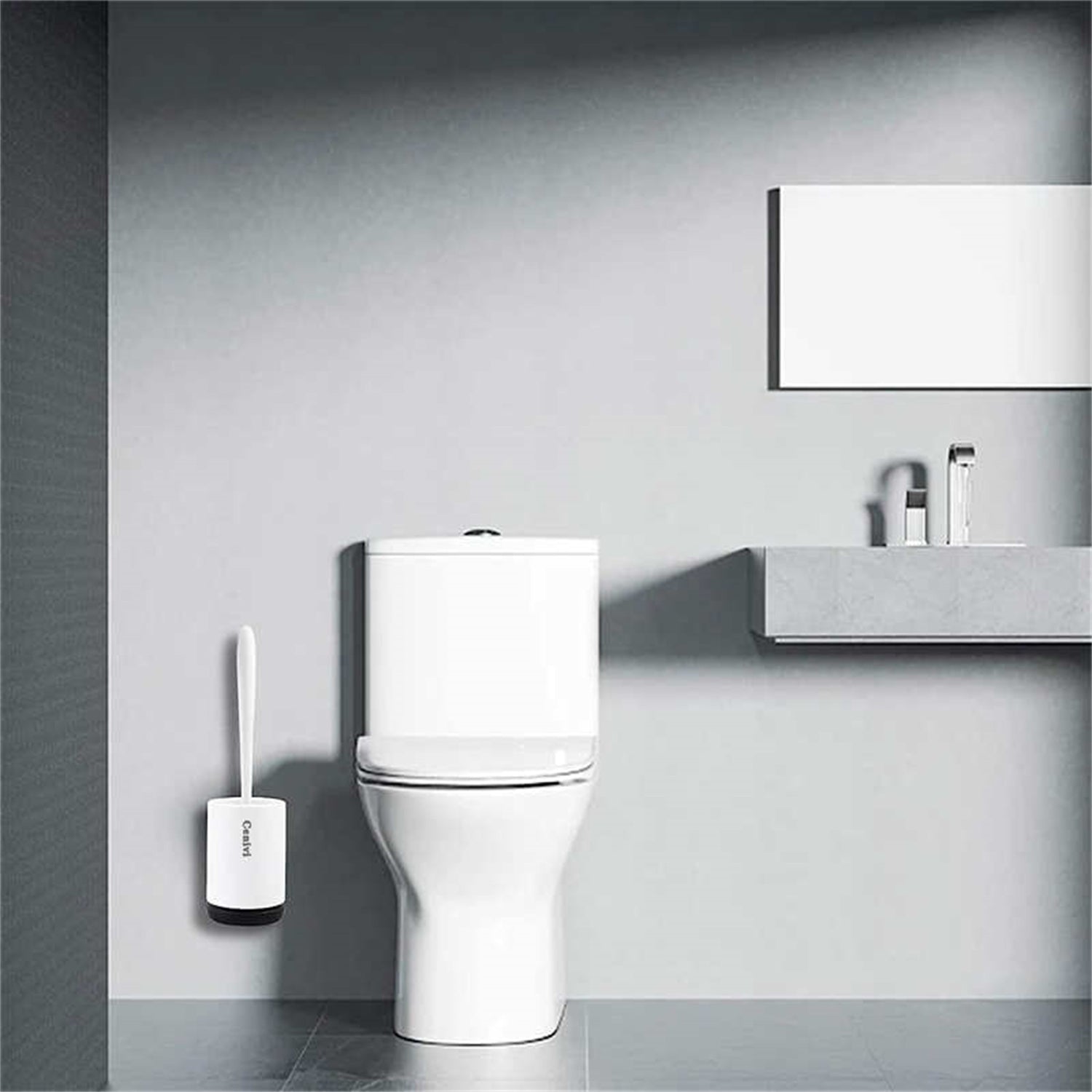 Toilet Brush Set – Durable Bathroom Cleaning Kit with Holder & Ergonomic Handle