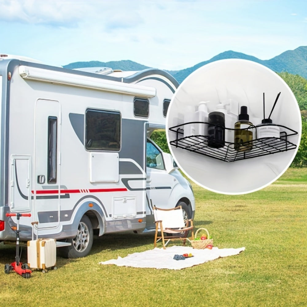 No-Drill Bathroom Shelf – Wall Mounted Shower Organizer