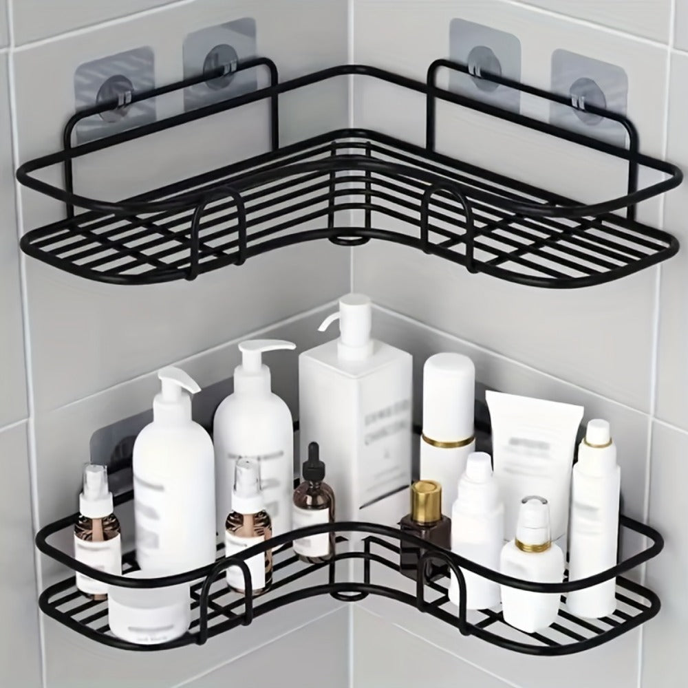 No-Drill Bathroom Shelf – Wall Mounted Shower Organizer